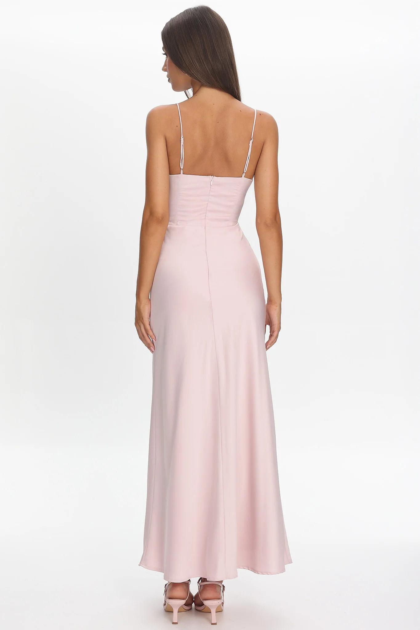 Ambrette Bow Waist Maxi Dress Pink - Image 3