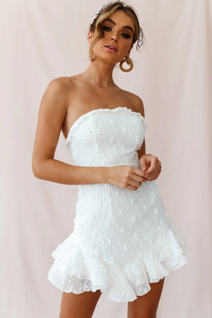 Cece Embellished Bandeau Dress White - Image 13