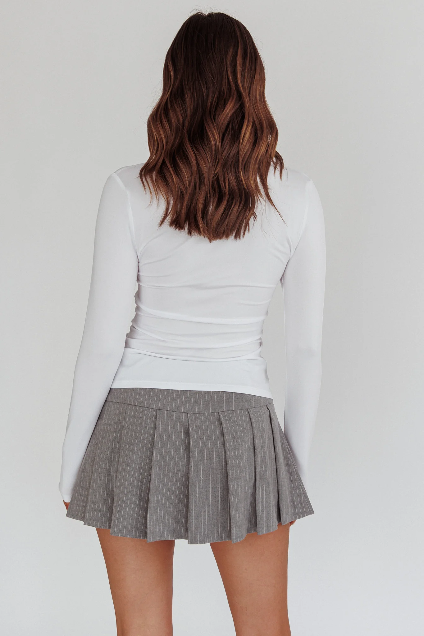 Day Date Button Scrunch Top White - Image 3
