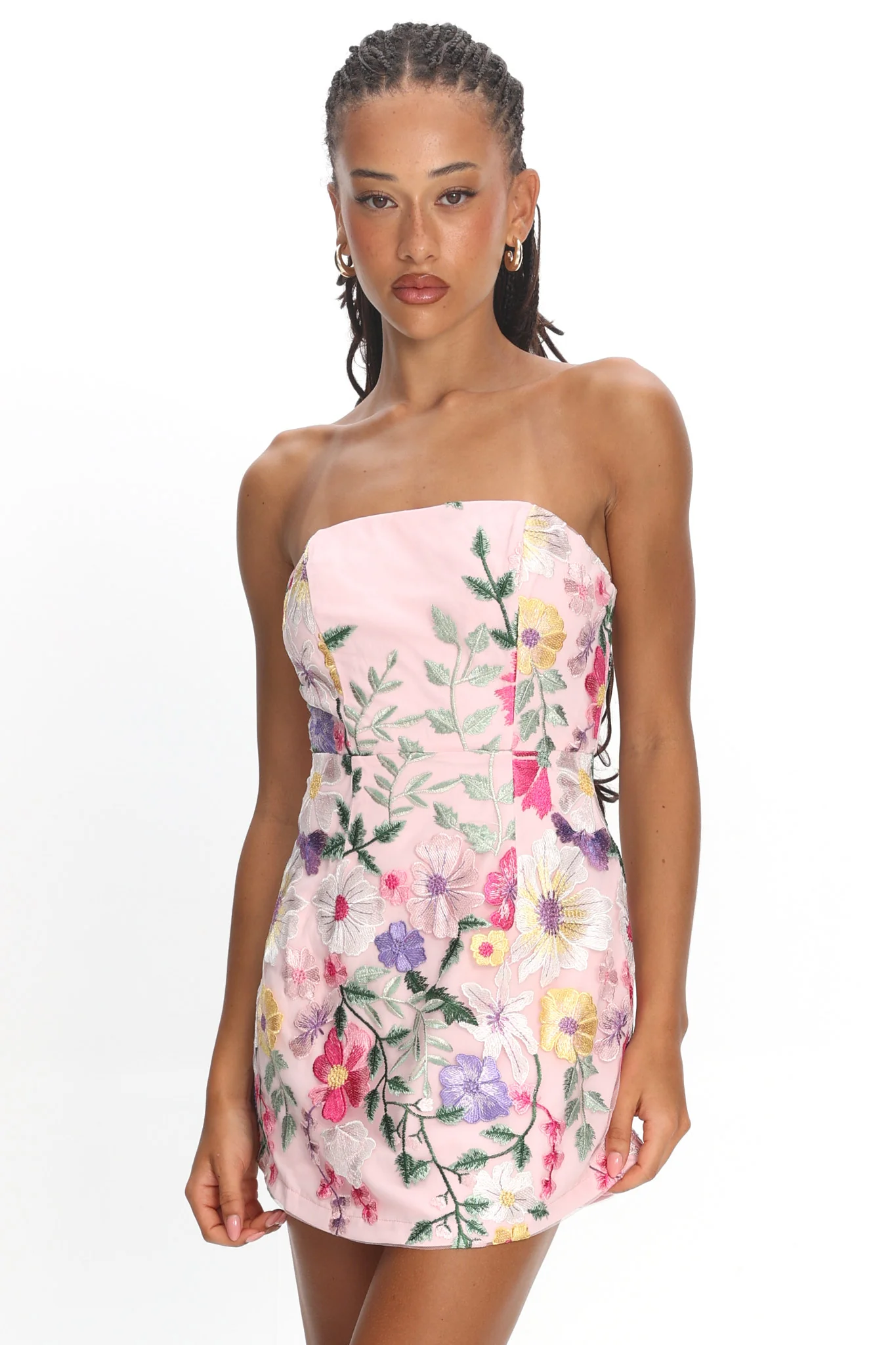 Entered The Chat Strapless Mini Dress Multi - Image 5