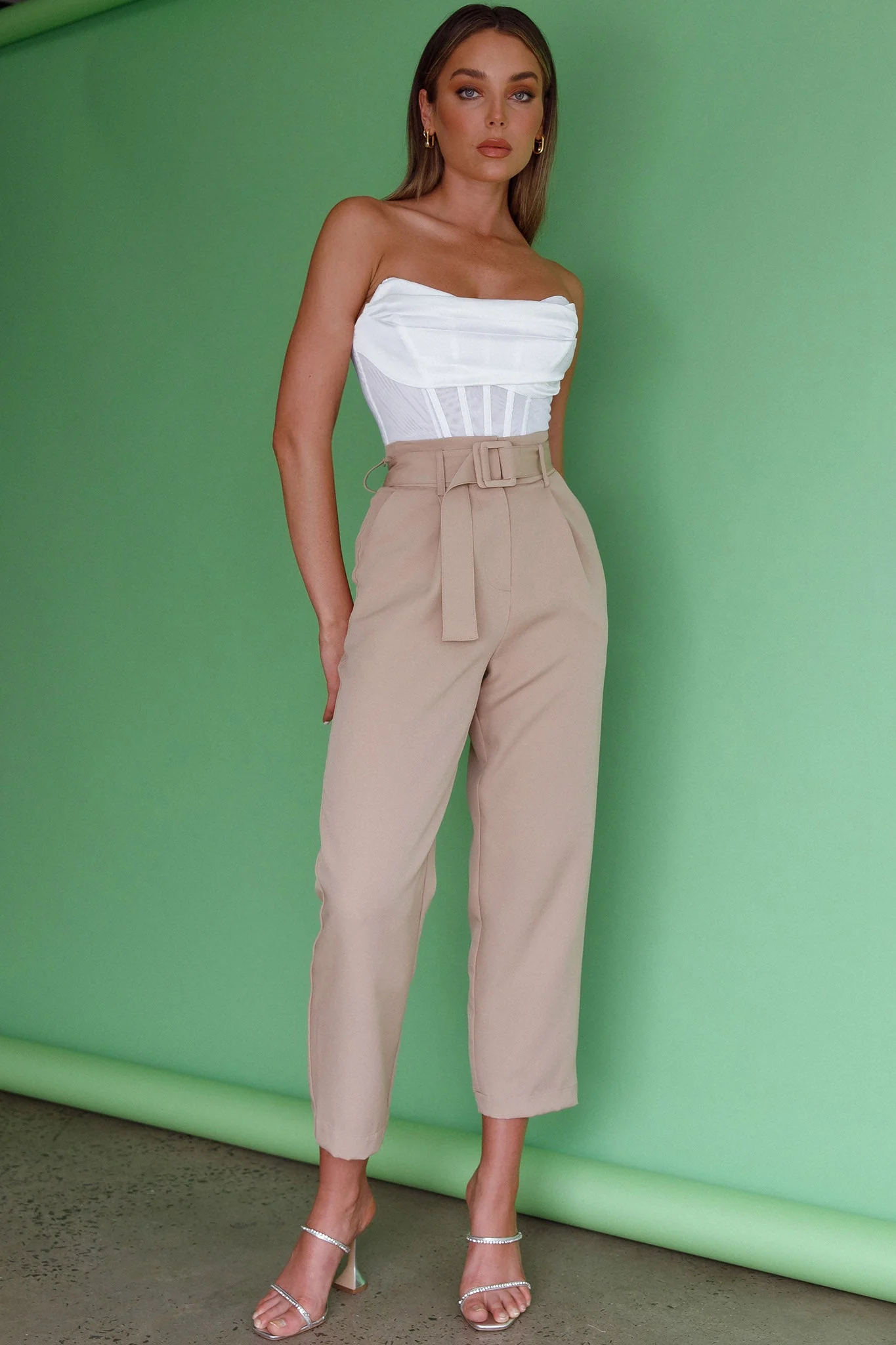 Firenze Cowl Mesh Top Off White - Image 6