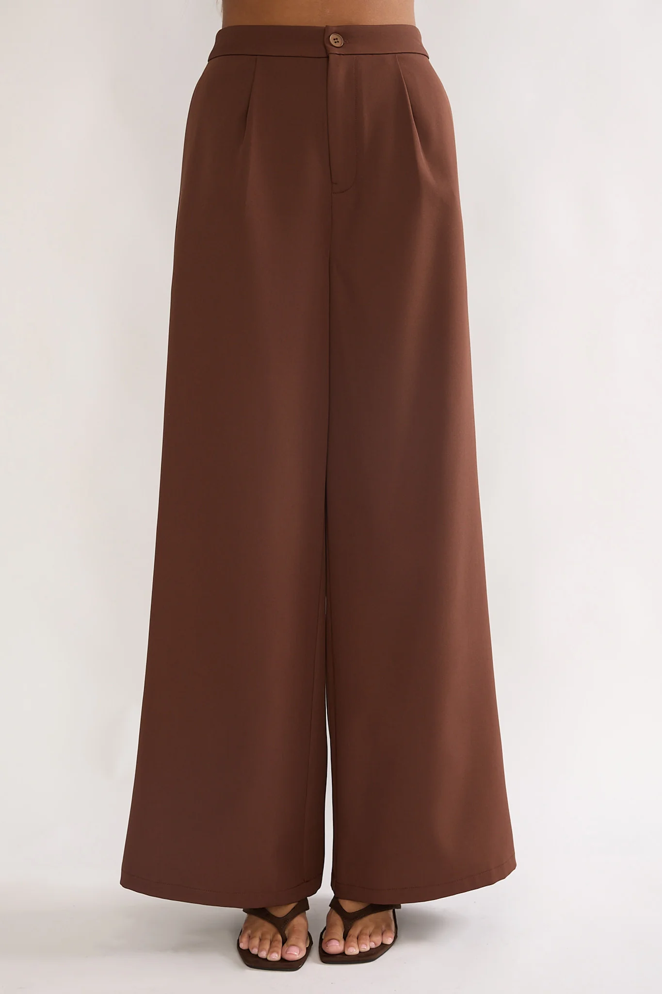 Florene Strapless Split Scarf Pants Chocolate - Image 4