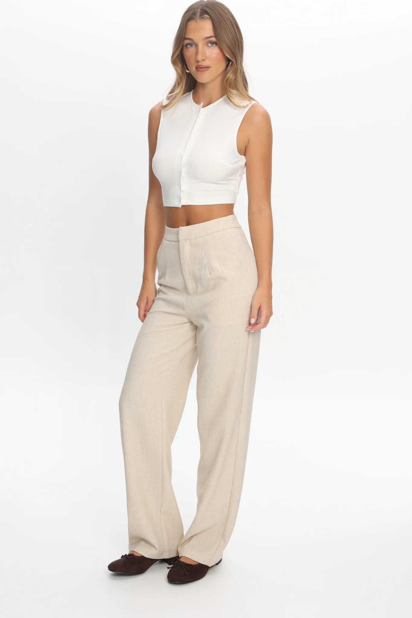 In Disguise Straight Leg Pocket Pants Oatmeal - Image 3