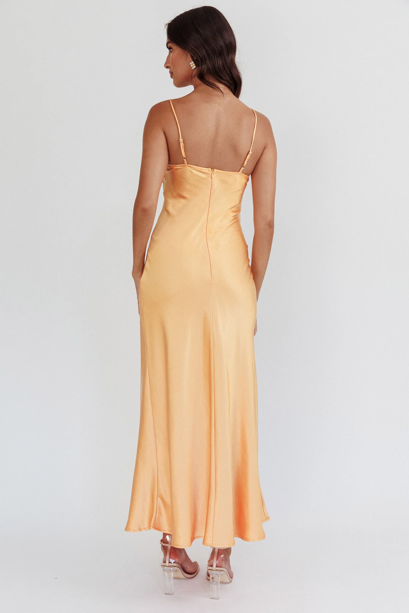 Inhibitions Lace Bust Midi Dress Melon - Image 2