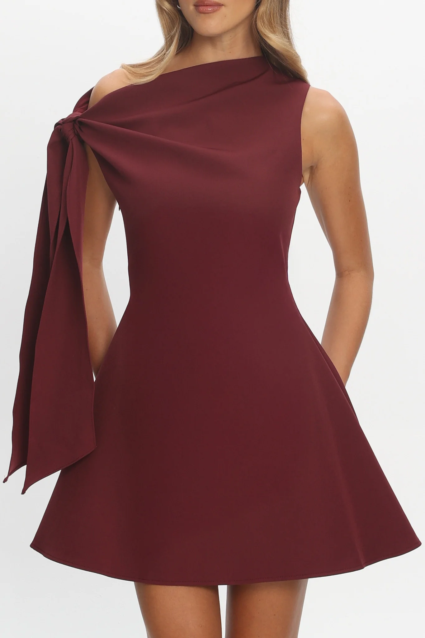 It’s A Match Mini Dress Burgundy - Image 4