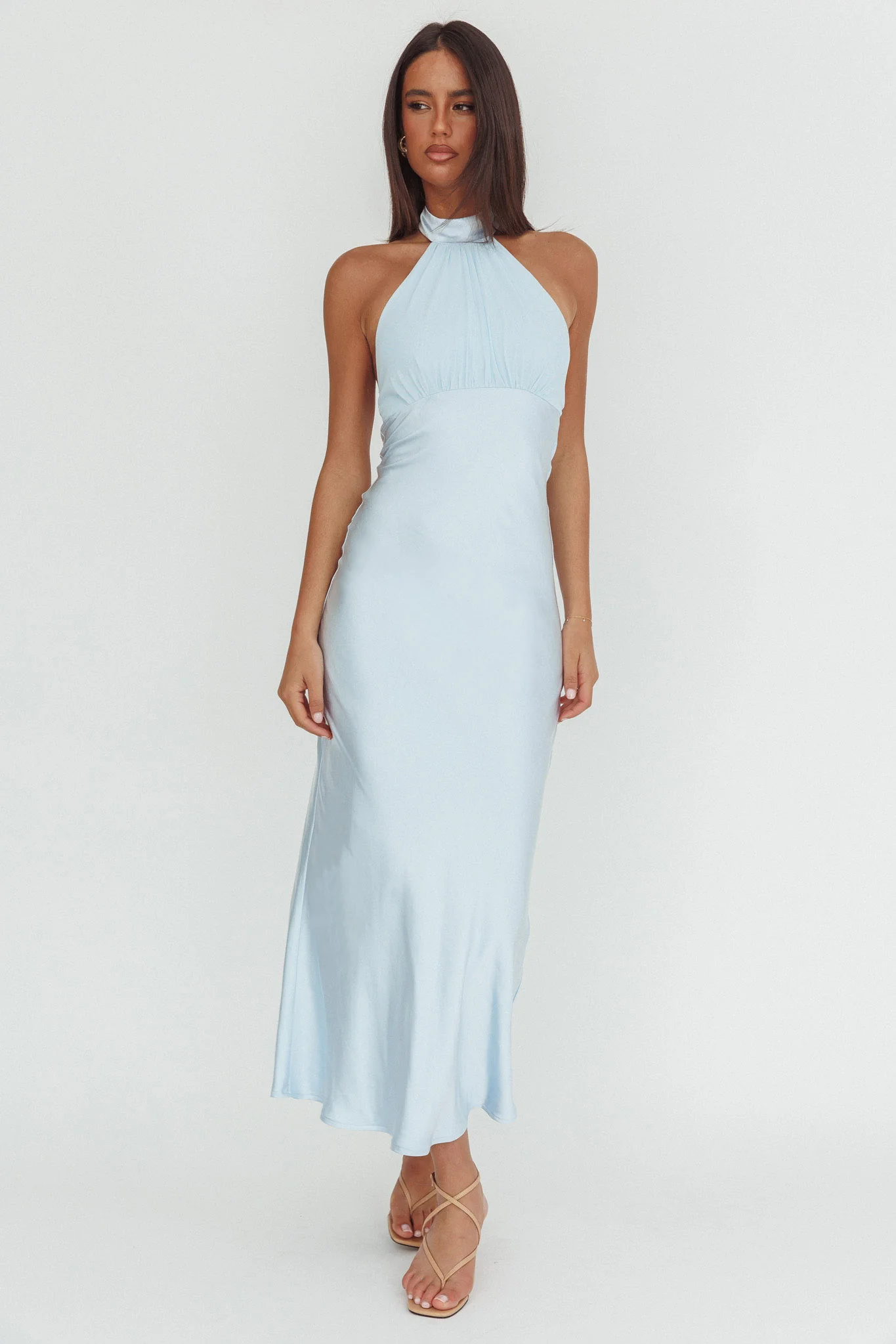 Kaivira Halterneck Maxi Dress Ice Blue - Image 2