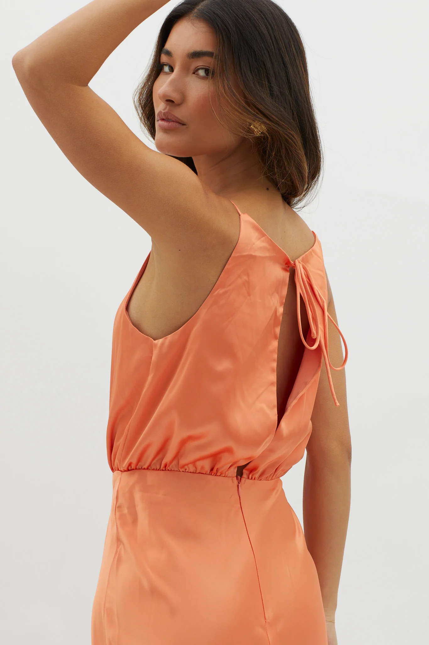Midnight Hour Side Split Midi Dress Sunset - Image 3