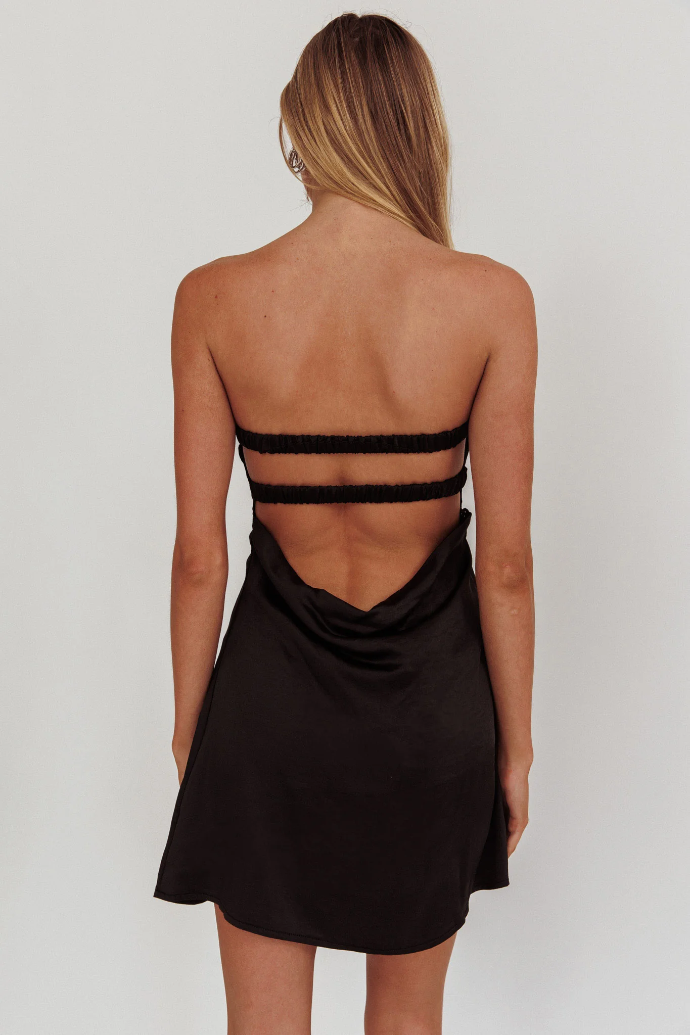 Sandi Bow Bust Mini Dress Black - Image 2