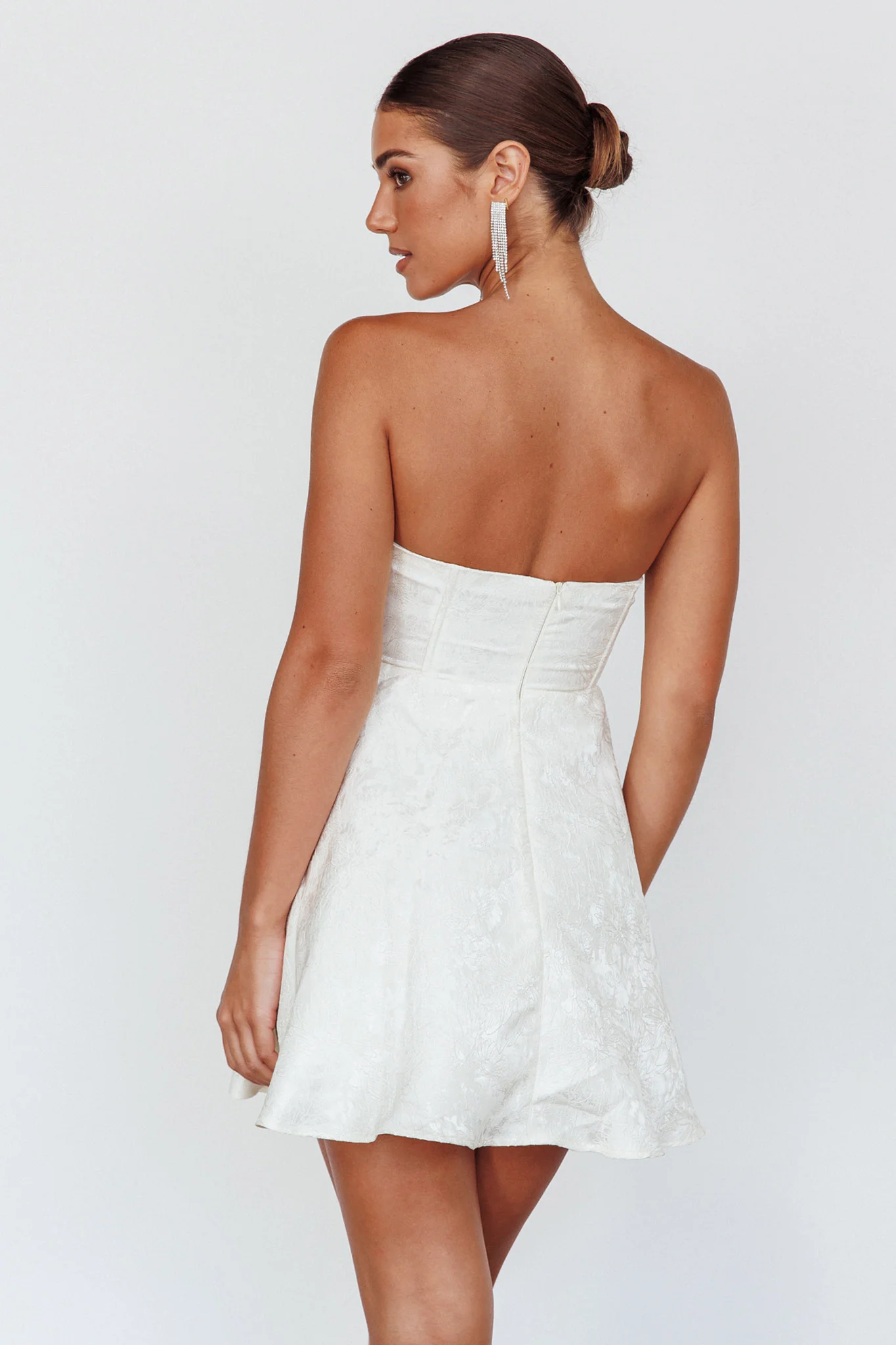 Savanna Corset Bodice Mini Dress Ivory - Image 3