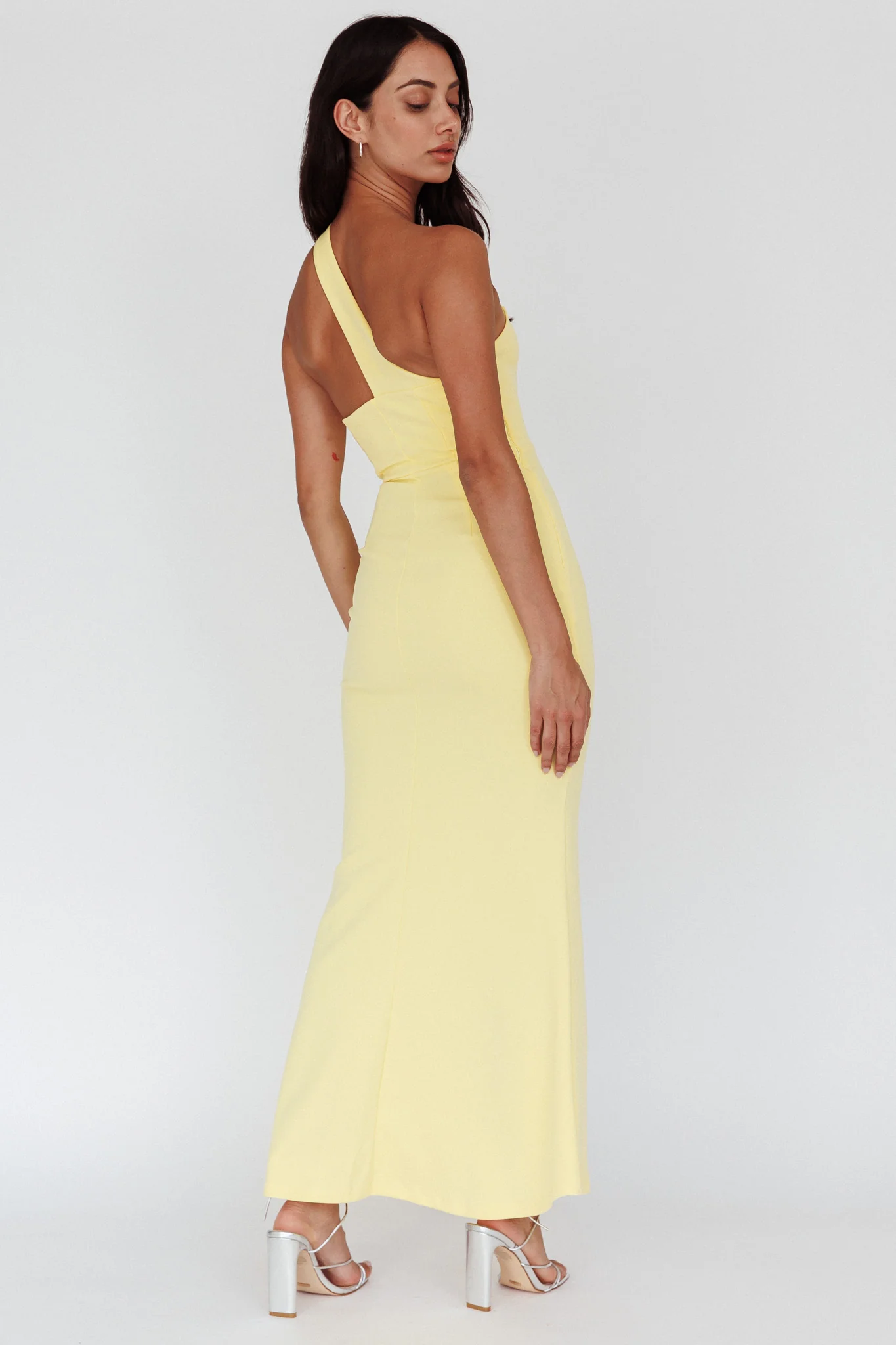 Shooting Stars One-Shoulder Maxi Dress Yellow - Image 2